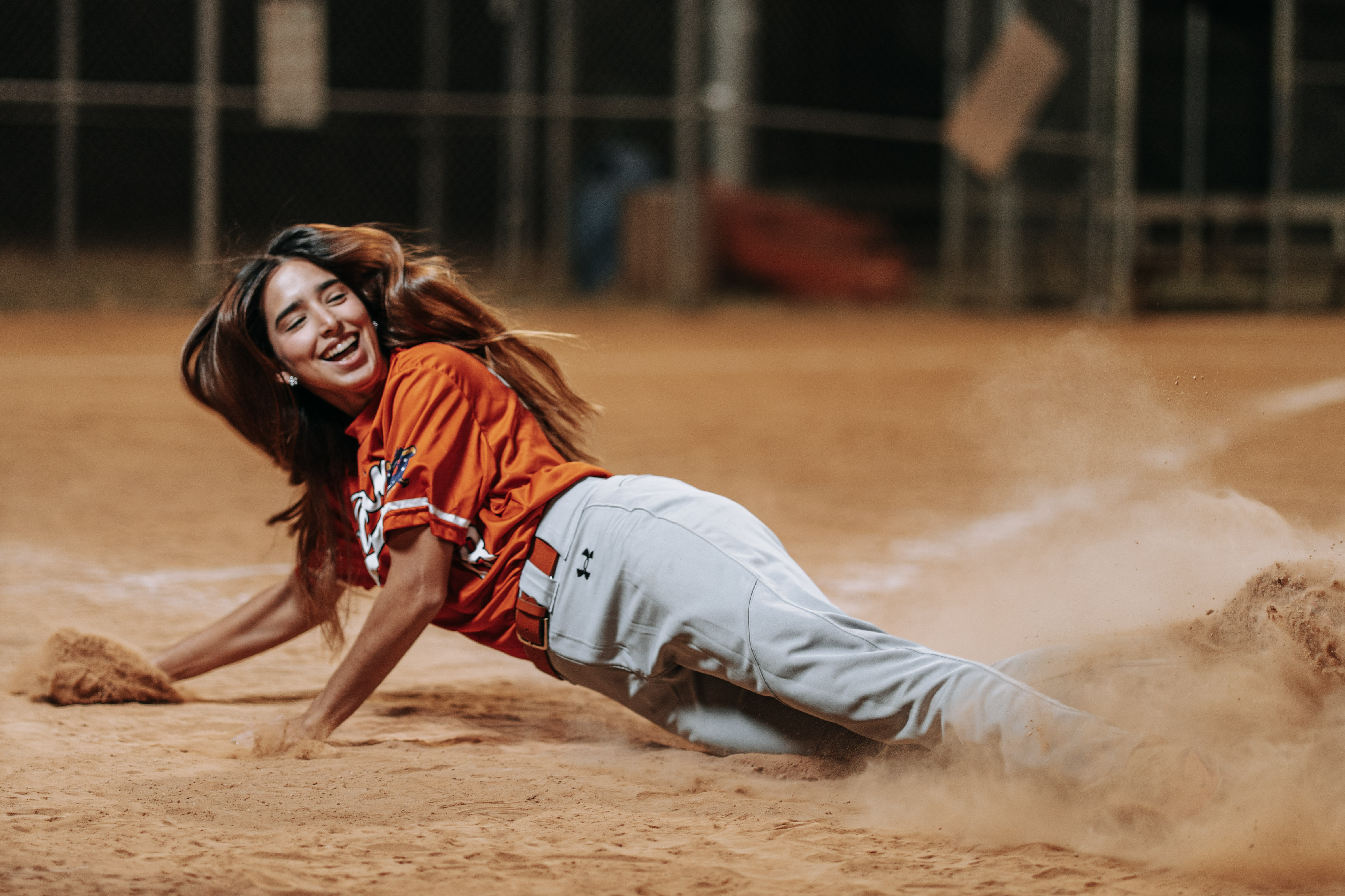 Softball slide action photography